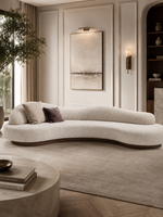 The Umbria Sofa — Luxury Curved Bouclé 5 Seater Sofa