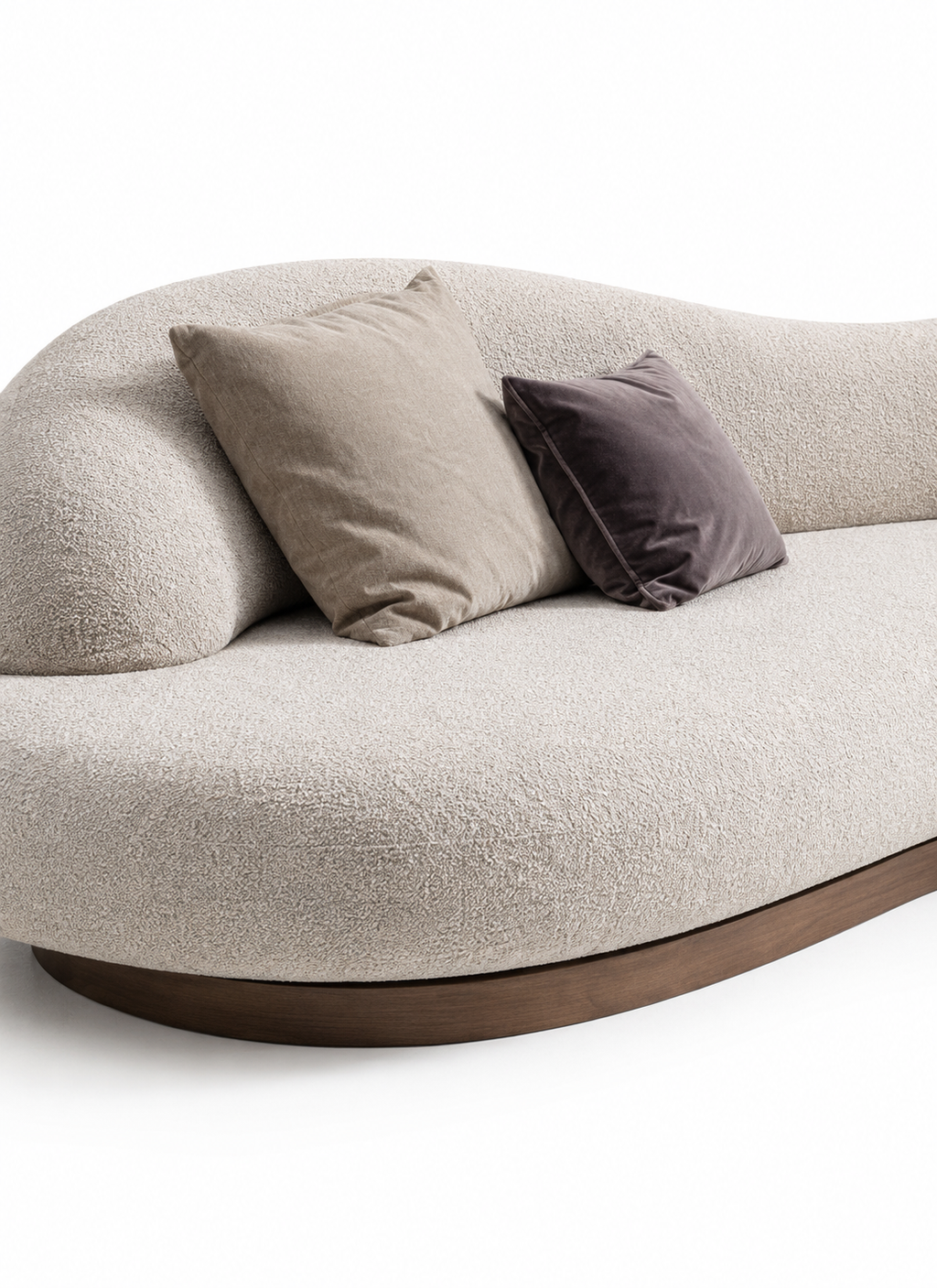 The Umbria Sofa — Luxury Curved Bouclé 5 Seater Sofa