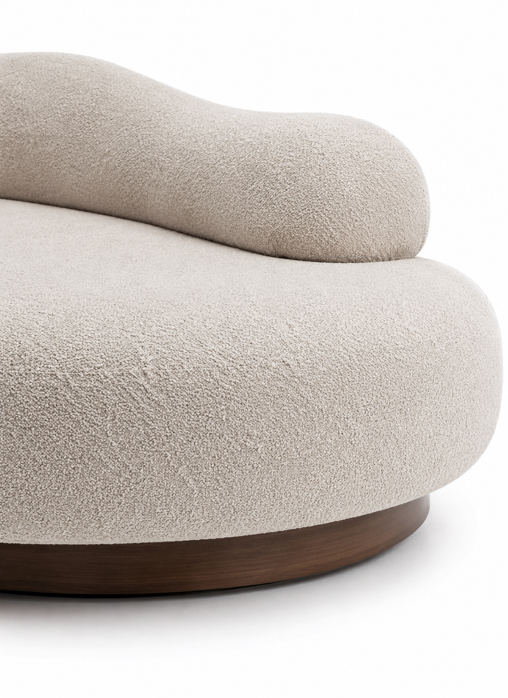 The Umbria Sofa — Luxury Curved Bouclé 5 Seater Sofa