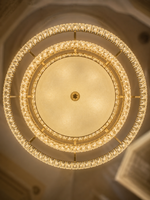 The Kalyvane Halo Chandelier — Luxury Crystal Flush Mount Ceiling Light