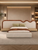The Valmora Bed — Luxury Curved Headboard Contemporary Bed