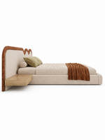 The Valmora Bed — Luxury Curved Headboard Contemporary Bed