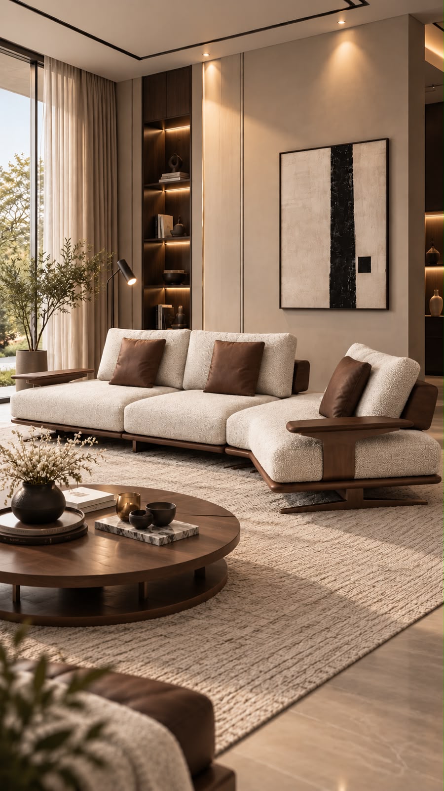 The Ilyra Sofa — Luxury Solid Wood Lounge Sofa