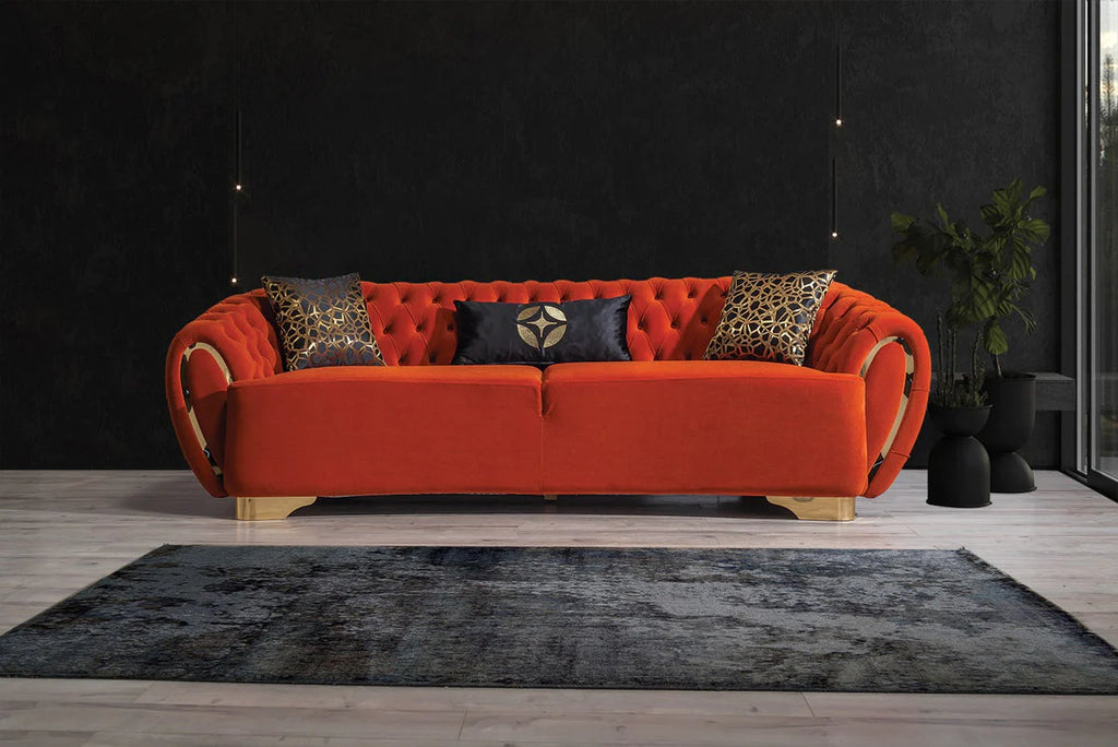 Milano Modern Luxury Chesterfield Designer Sofa Set