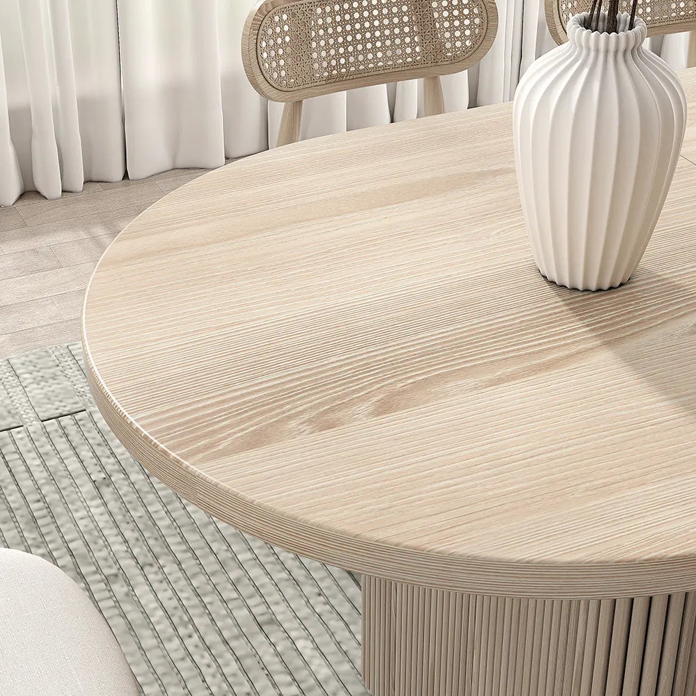 Japandi Oval 8 Seater Dining Table With Chairs