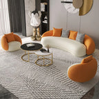 Caroline Modern Gold & Black 2-Piece Round Nesting Coffee Table Set