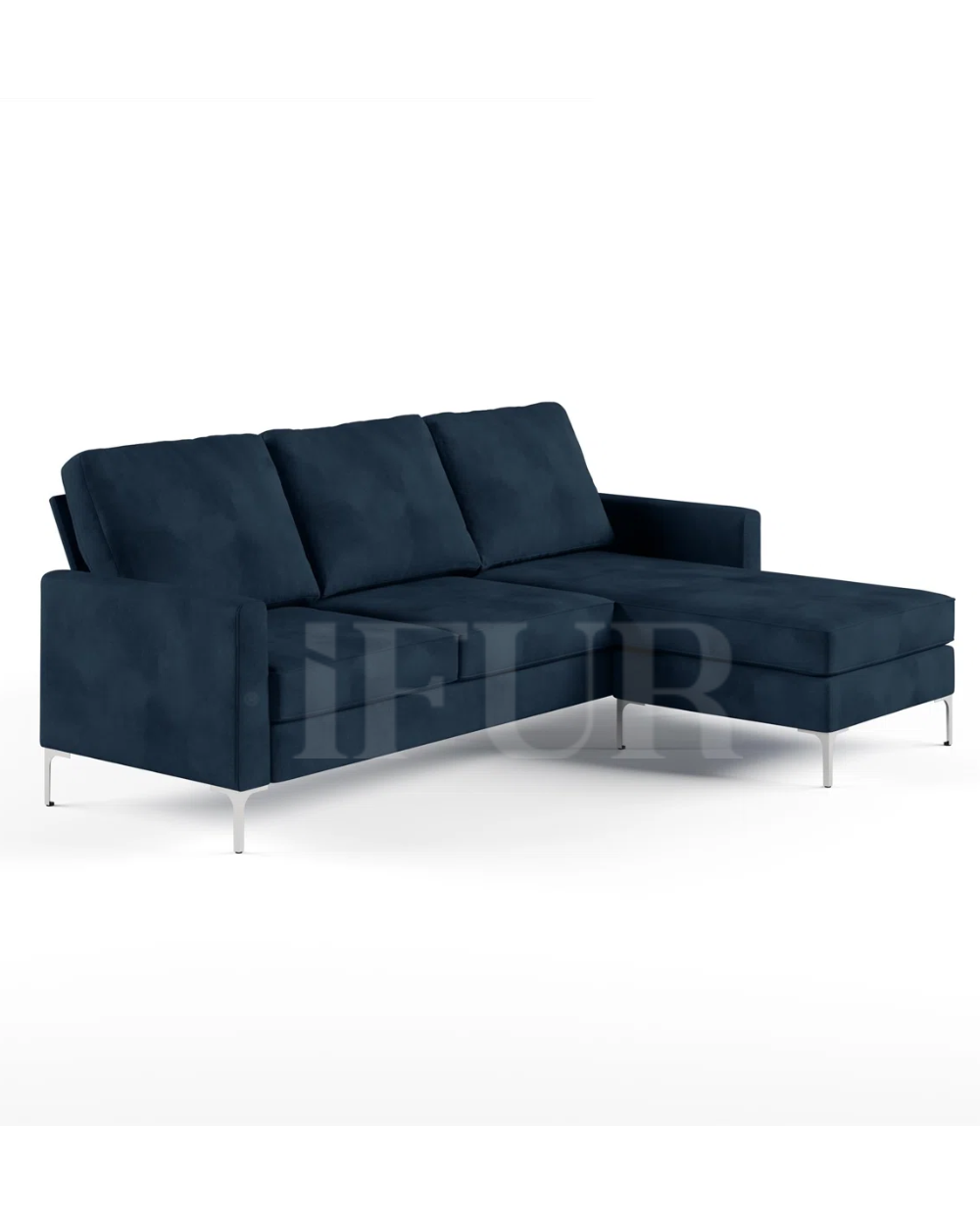 Mezie Upholstered Velvet L-Shaped Sofa