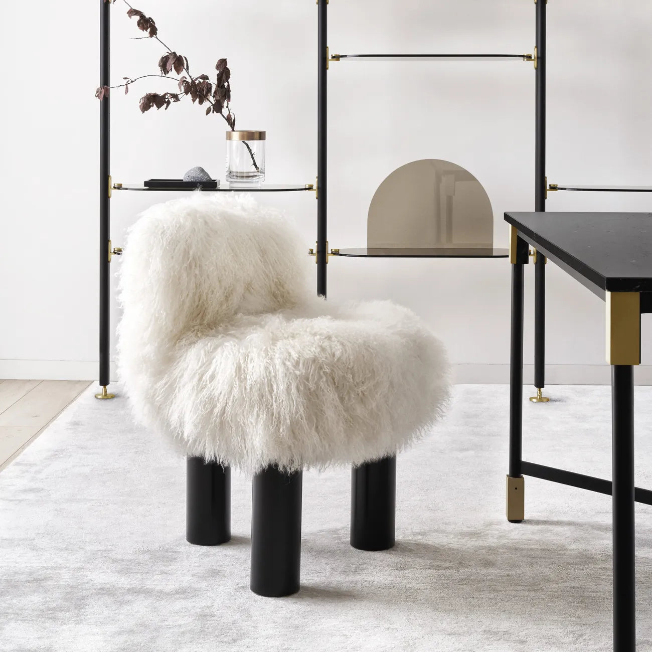 Plush Shearling Lounge Chair