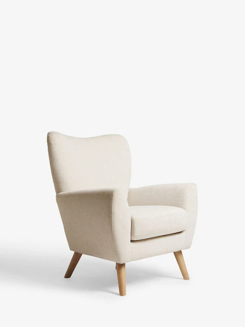 Tweedy Plain Light Natural Wilson II Highback Grande Armchair