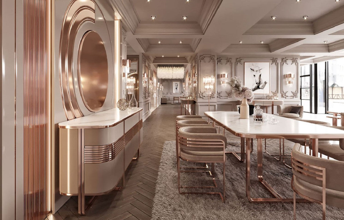 Coram Rose Gold Dining Set