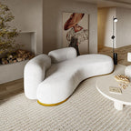 Lauren Modern Curved Japanese Style 4 Seater Sofa