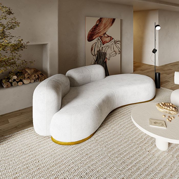 Lauren Modern Curved Japanese Style 4 Seater Sofa