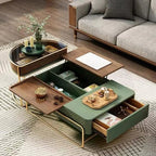 Jasper iFur Green Coffee Table Set