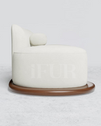 Arcadia Flow 5 Seater Curved Sofa with Low Back Wooden Base
