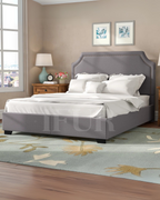 Monarch Rise Upholstered Metal Platform Bed