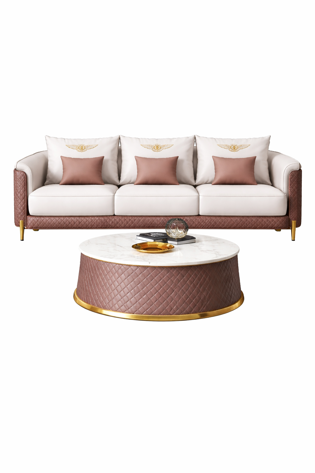 Jace Ultra Modern Luxurious Leather Sofa Set