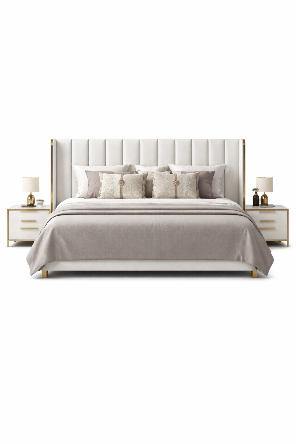 Swanky Modern And Luxury Upholstered Bed In Leatherette