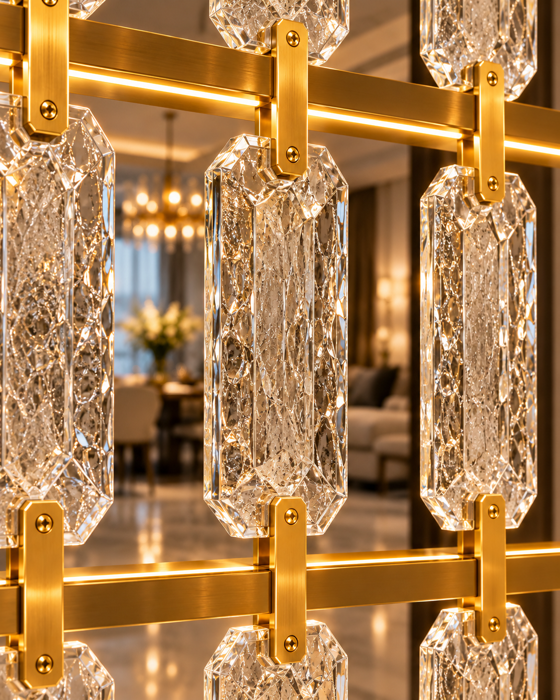The Lumina Divider — Luxury Crystal Glass Divider