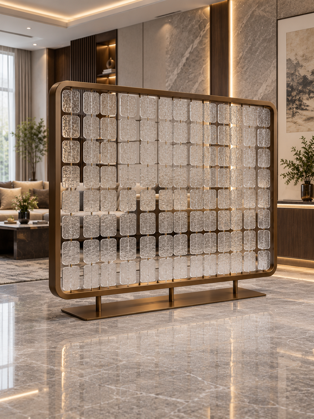 The Arvino Divider — Luxury Textured Glass Divider