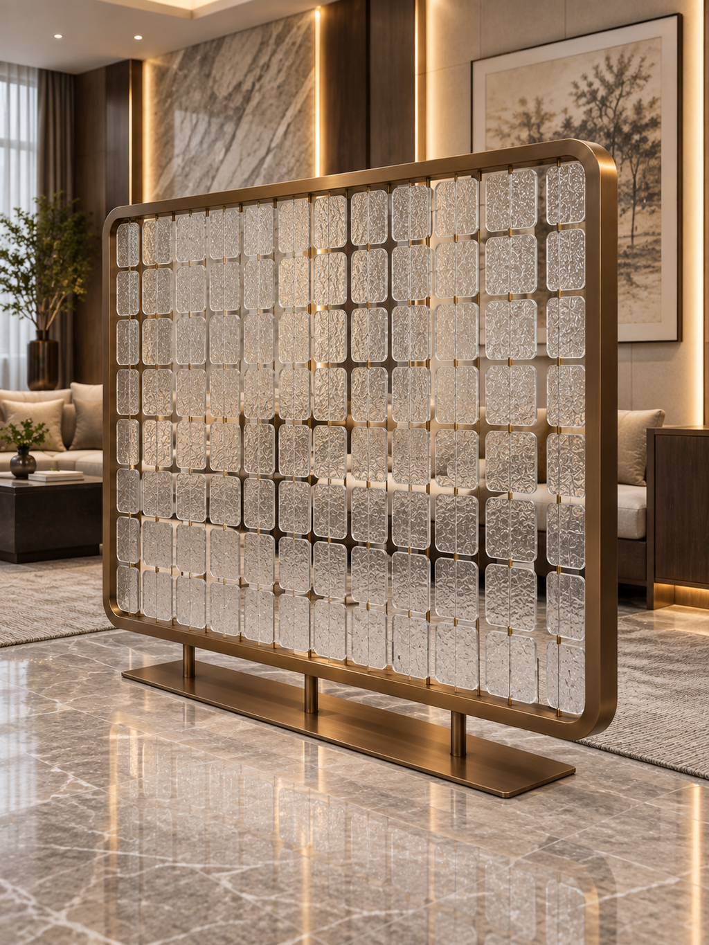 The Arvino Divider — Luxury Textured Glass Divider