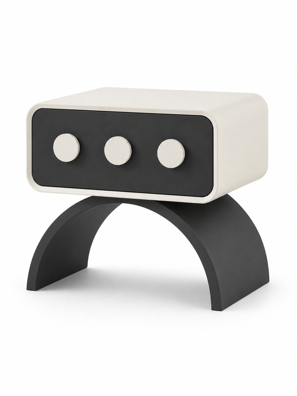 The Orbita Bedside Table — Modern Nightstand with Drawer Storage & Contemporary Arch Design