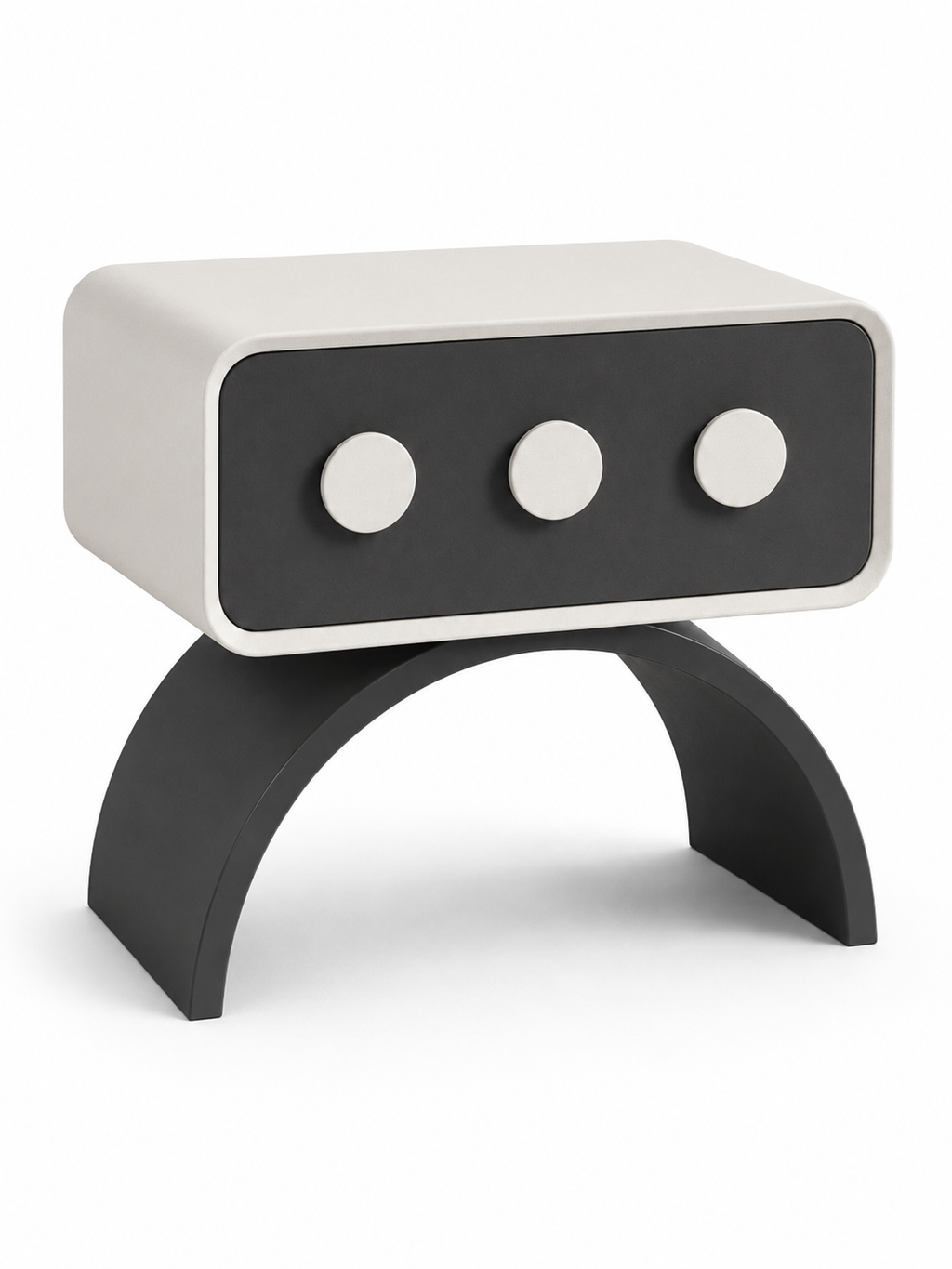 The Orbita Bedside Table — Modern Nightstand with Drawer Storage & Contemporary Arch Design