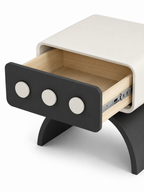 The Orbita Bedside Table — Modern Nightstand with Drawer Storage & Contemporary Arch Design