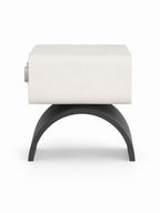 The Orbita Bedside Table — Modern Nightstand with Drawer Storage & Contemporary Arch Design