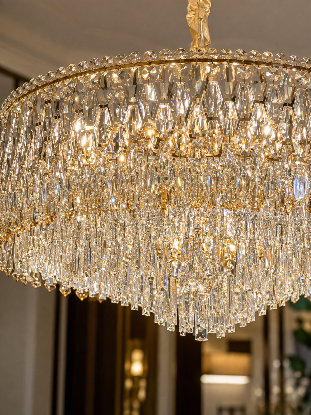 The Ophelia Radiance — Luxury Crystal Drum Chandelier