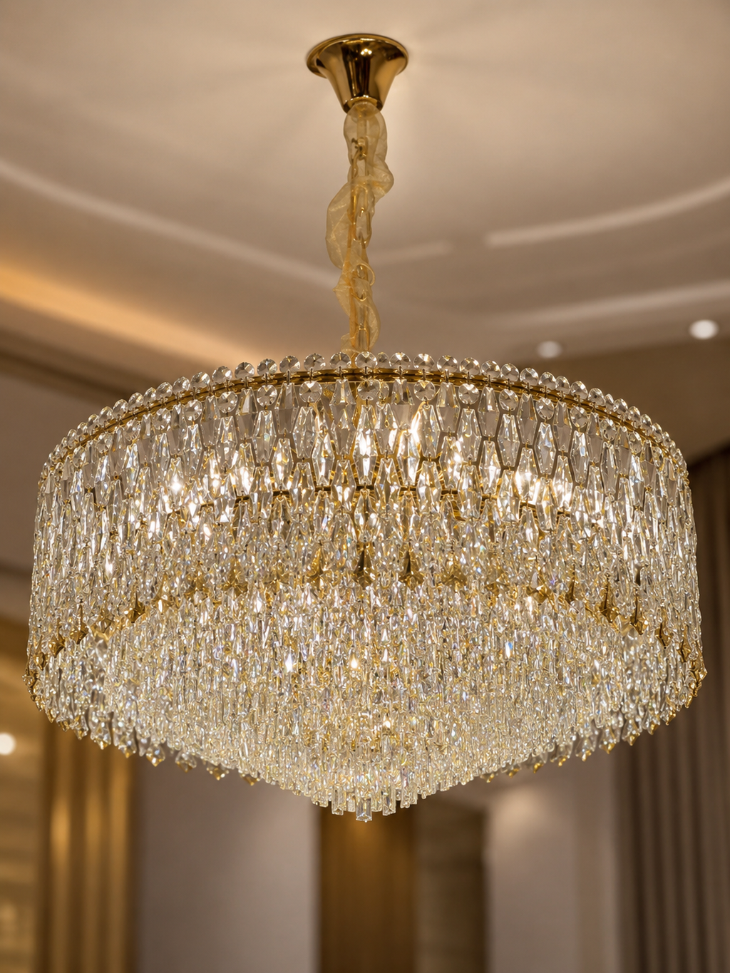 The Ophelia Radiance — Luxury Crystal Drum Chandelier