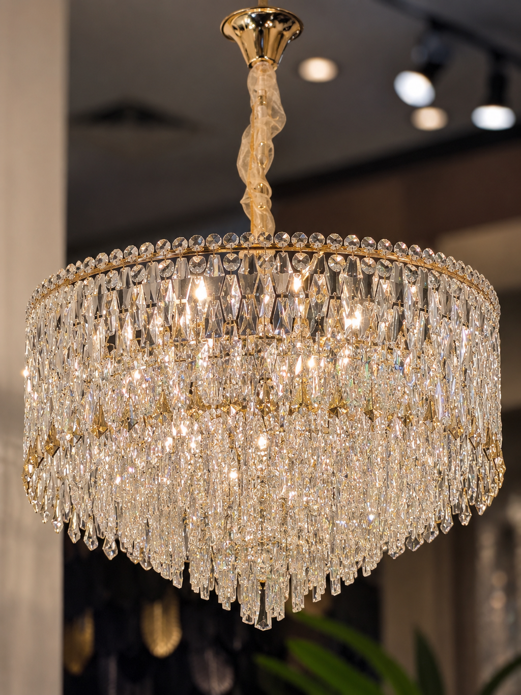 The Ophelia Radiance — Luxury Crystal Drum Chandelier