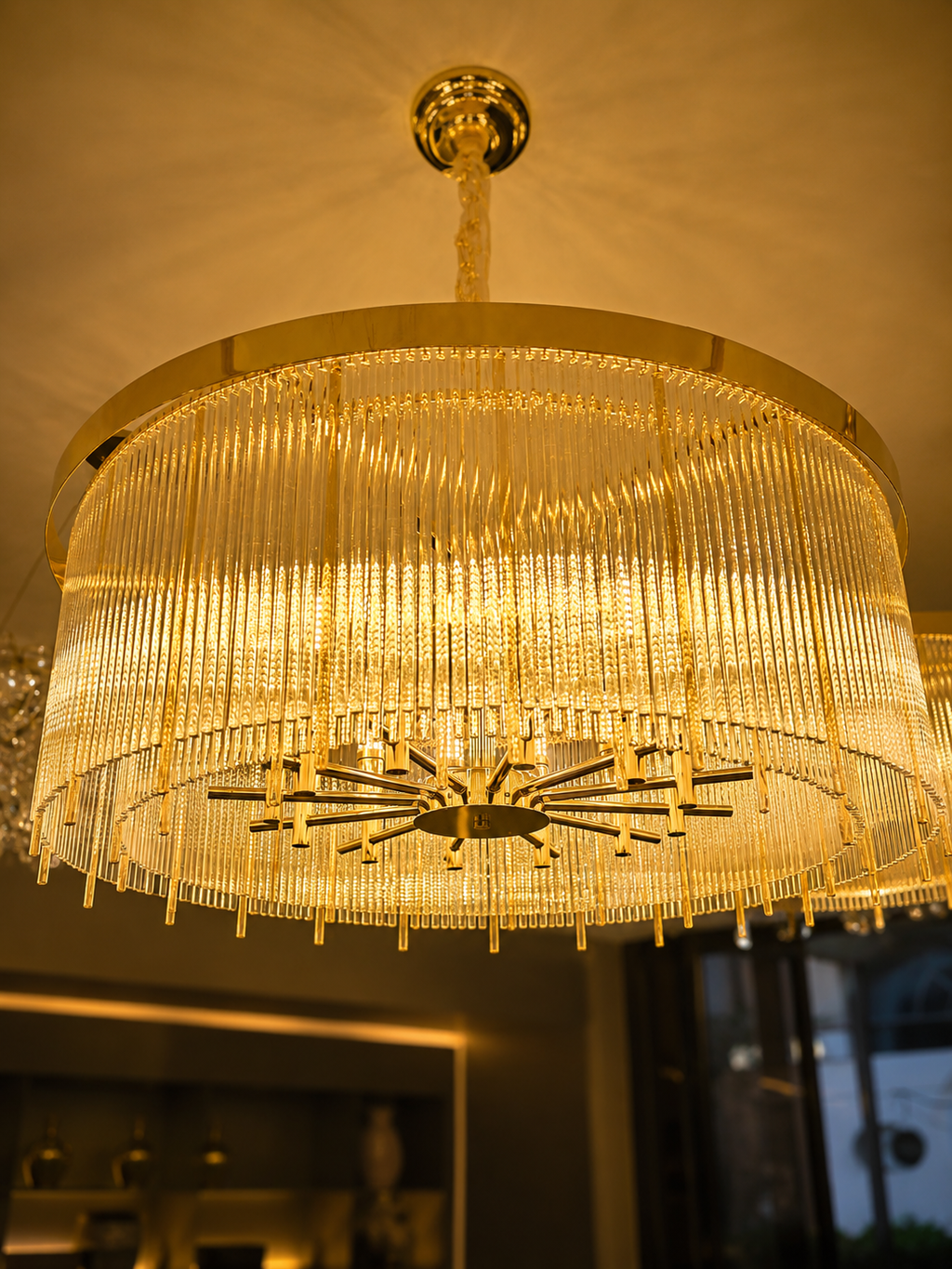 The Radiance Chandelier — Luxury Crystal Fringe Drum Chandelier