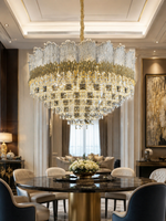 The Uvelisse Chandelier — Luxury Sculpted Glass & Crystal Cascade Chandelier