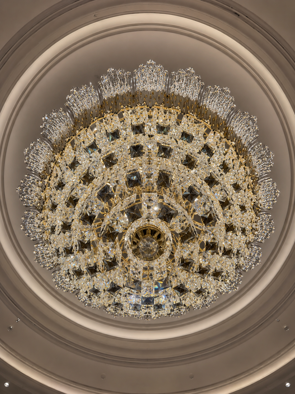 The Uvelisse Chandelier — Luxury Sculpted Glass & Crystal Cascade Chandelier