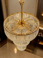 The Tavelle Chandelier — Luxury Tiered Crystal Cascade Chandelier