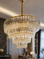The Tavelle Chandelier — Luxury Tiered Crystal Cascade Chandelier