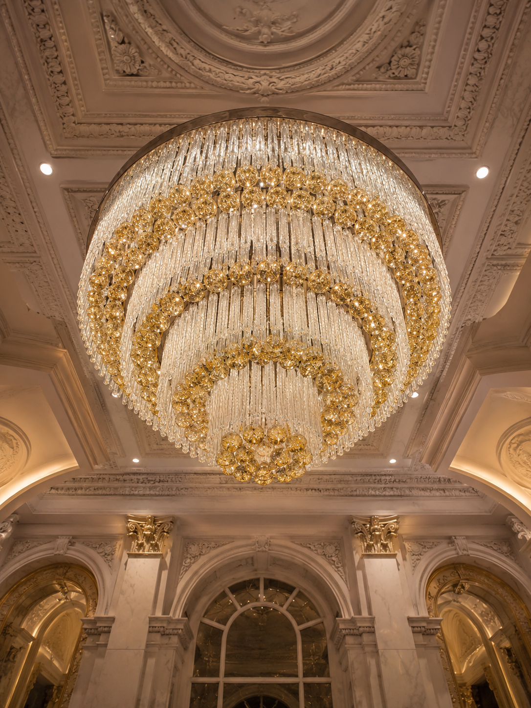 The Elowen Chandelier — Luxury Crystal Orb Cascade Chandelier