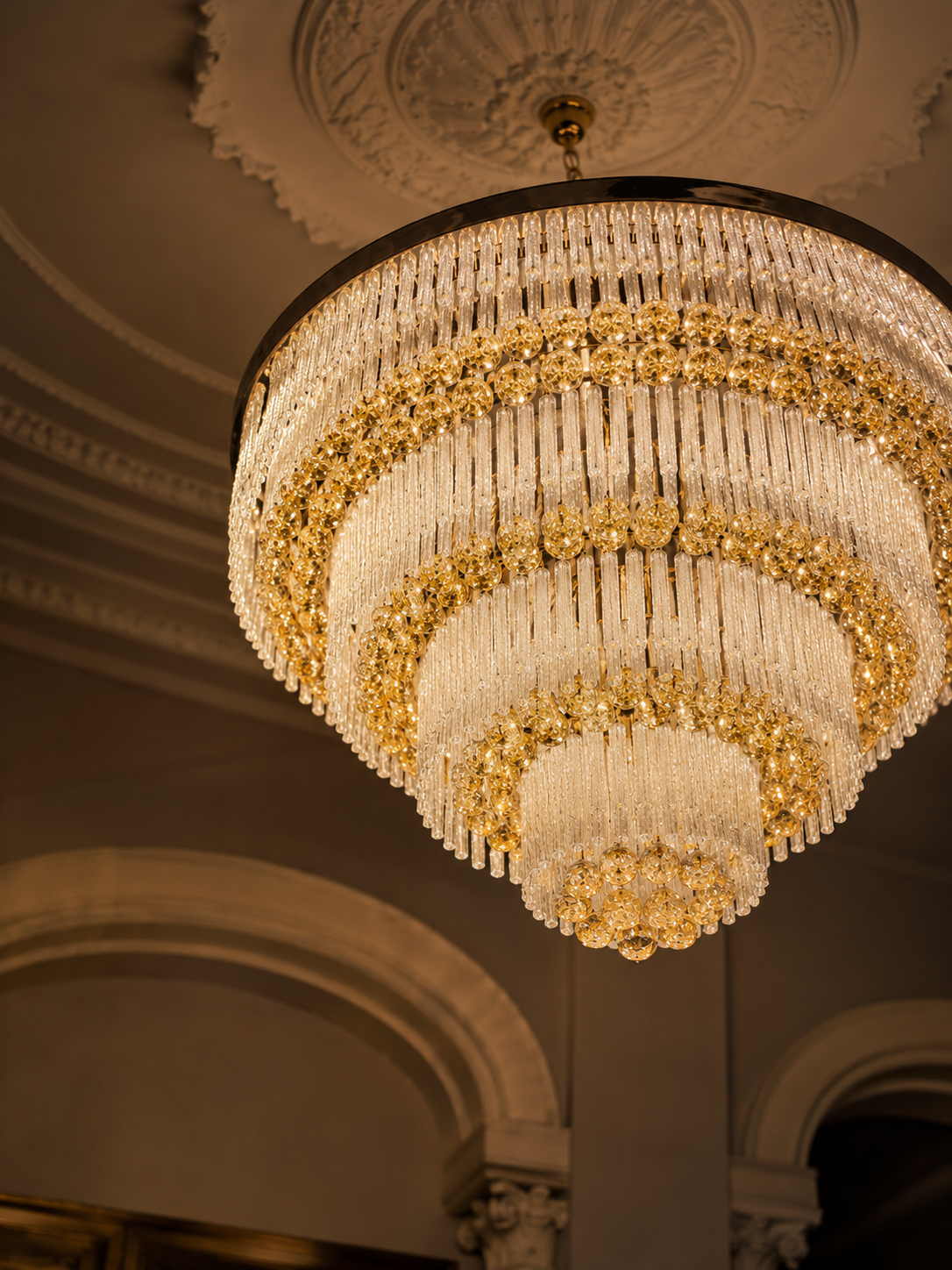 The Elowen Chandelier — Luxury Crystal Orb Cascade Chandelier