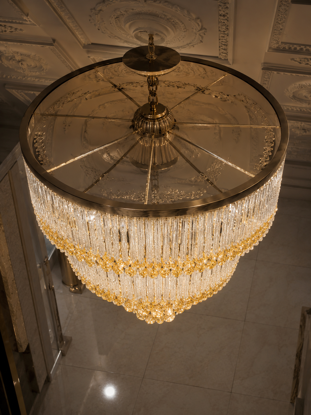 The Elowen Chandelier — Luxury Crystal Orb Cascade Chandelier
