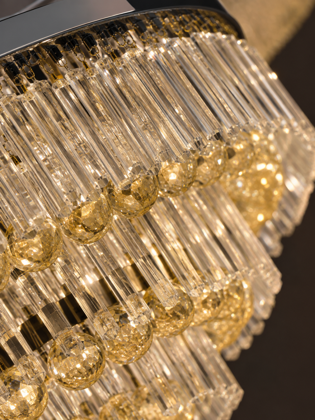 The Elowen Chandelier — Luxury Crystal Orb Cascade Chandelier