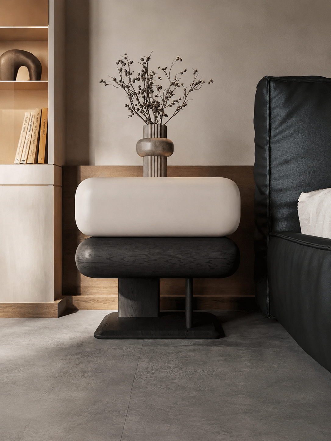 The Morvane Bedside Table — Luxury Designer Nightstand with Storage