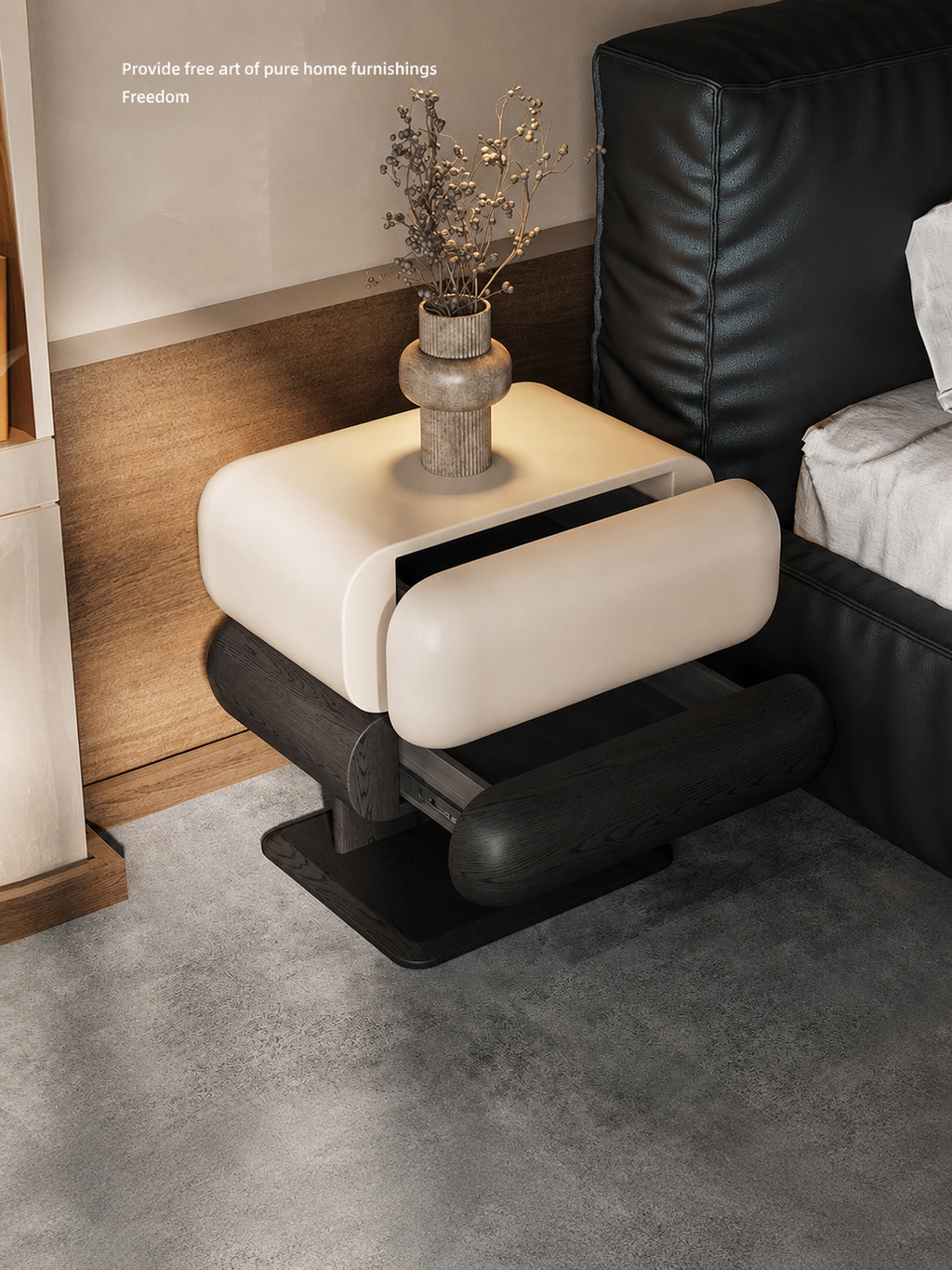 The Morvane Bedside Table — Luxury Designer Nightstand with Storage