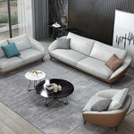 Versace Luxury Leath-Aire Upholstered Sofa in White for a Stylish Look