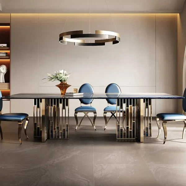 Noxa Blue Modern Dining Set