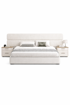 PanelNest Luxury Minimalist Bed with Side Table