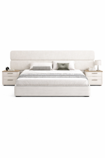 PanelNest Luxury Minimalist Bed with Side Table
