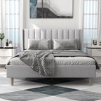 Austere Modern Upholstered Tufted Bed