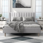 Austere Modern Upholstered Tufted Bed