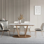 Jace Modern 8 Seater Dining Table With Marble Top