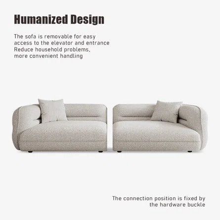 Absar 3 Seater Luxury Curvy Boucle Sofa